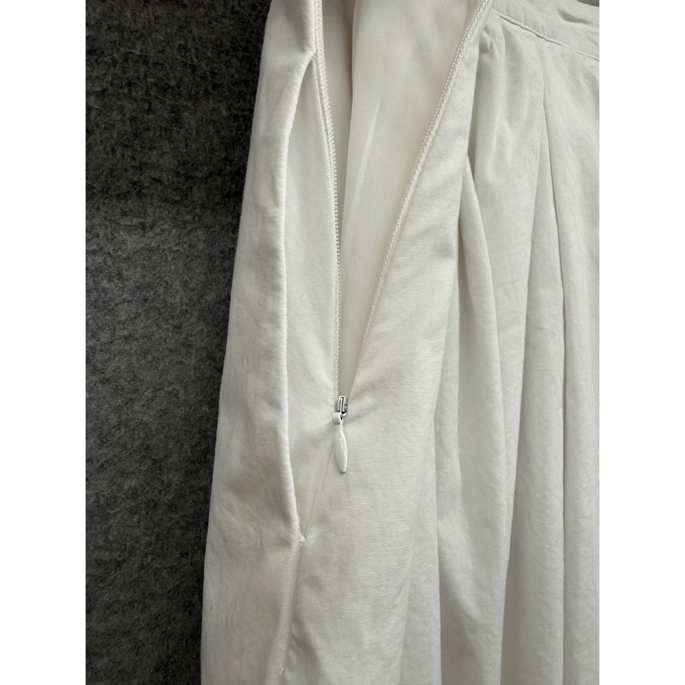 Anthropologie Moulinette Soeurs Skirt Women Eyelet Scalloped Poplin Size 10 - Picture 7 of 14